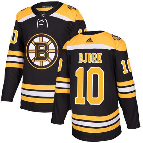 Adidas Men Boston Bruins #10 Anders Bjork Black Home Authentic Stitched NHL Jersey->boston bruins->NHL Jersey